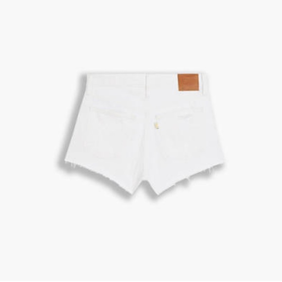 NWT Levi’s Premium White 501 Original High Rise Jean Shorts - Size 24 - Picture 2 of 15
